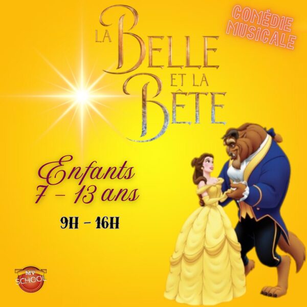 La belle et la bête - stage enfants - Comédie musicale - Charleroi (Chatelineau) - Du 24 au 28 février 2025