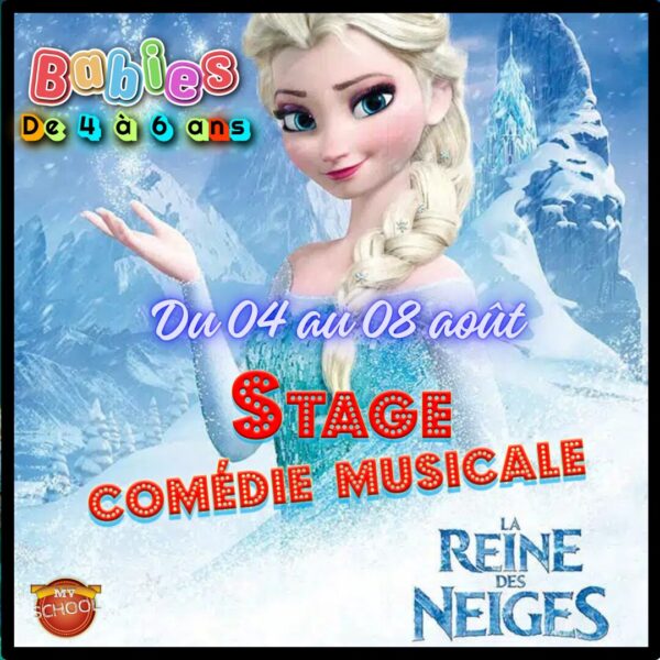 La reine des neiges - stage Babies - Charleroi (Chatelineau) - Du 18 au 22 août 2025