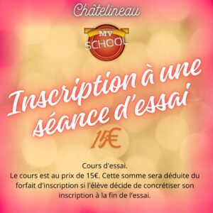 Inscription cours d'essai janv26