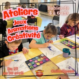 Stage de printemps - Ateliers animations/créativité - Babies - Du 27 au 30 avril 26 - Châtelineau