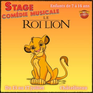 Stage "Le Roi lion" Du 13 au 17 juillet 2026